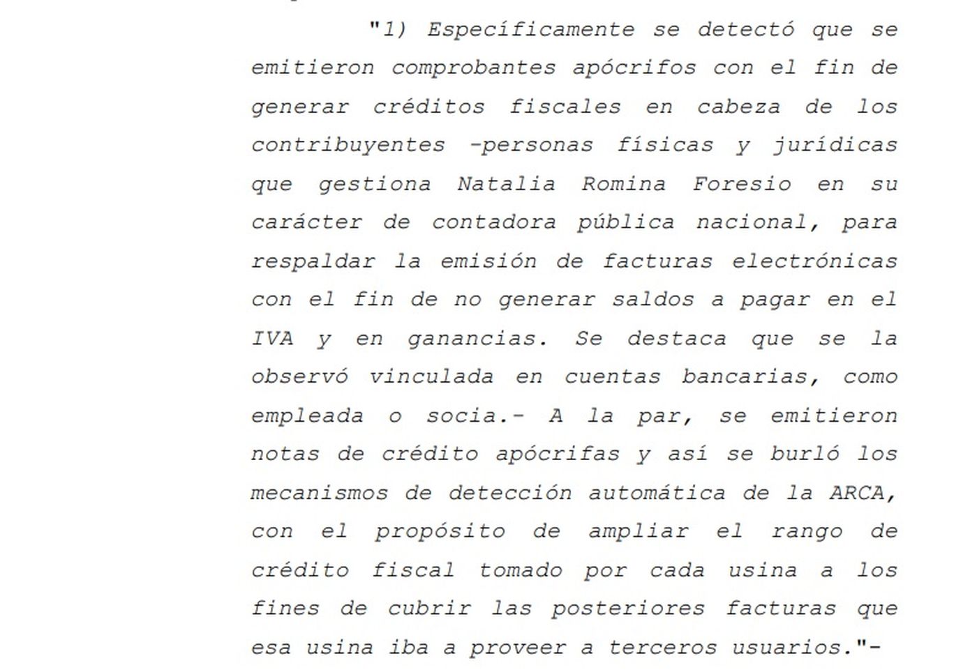 Parte del auto de procesamiento de 153 páginas al que este medio accedió en exclusivo.