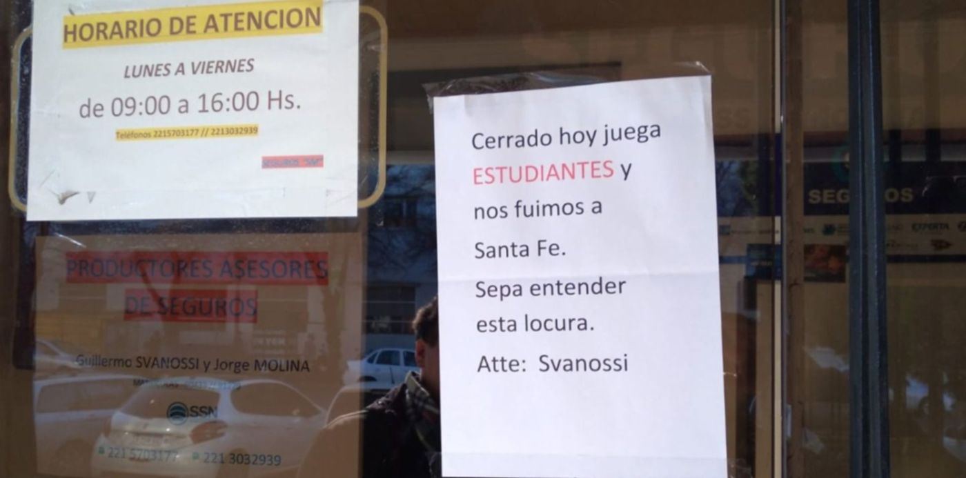 asegurador hincha de Estudiantes