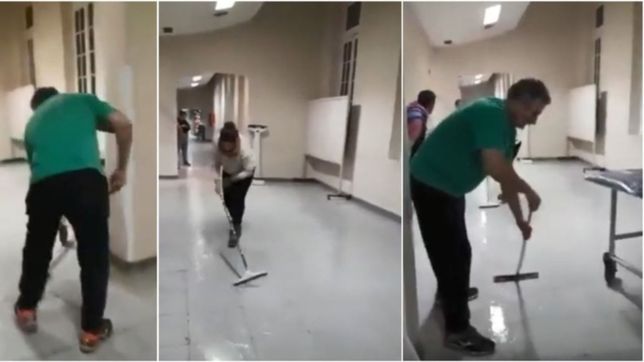 video: por las intensas lluvias en la plata se inundo el hospital san martin