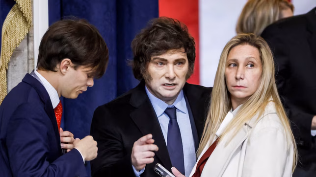las fotos de milei en la asuncion de donald trump en el capitolio de estados unidos