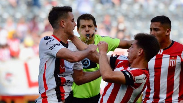 video: pinas, patadas y agarrones entre los jugadores de estudiantes y patronato