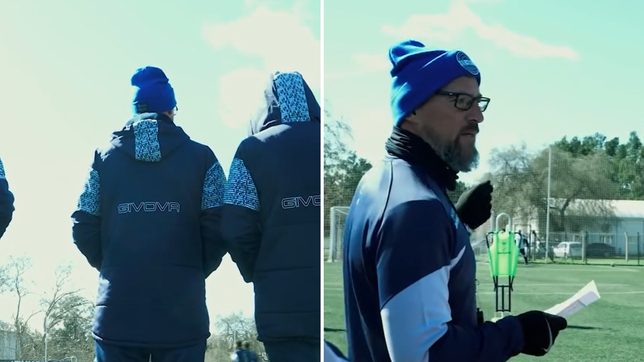 el intenso entrenamiento de gimnasia bajo las ordenes de orfila