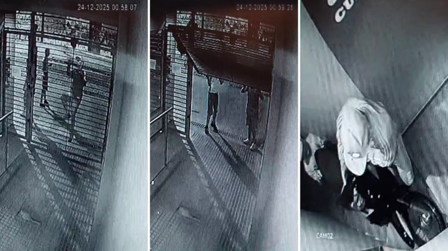 abrieron el porton de un edificio en pleno centro de la plata y se llevaron cargando una moto