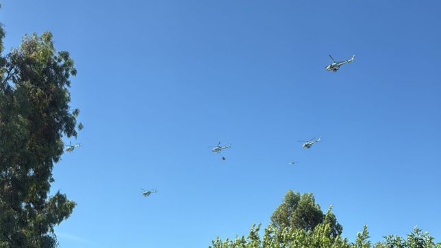 varios helicopteros sobrevolaron los cielos de la plata y sorprendieron a los vecinos