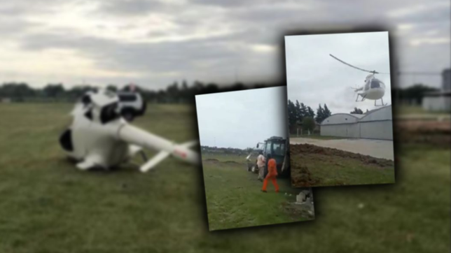 video: asi fue el momento en que cayo un helicoptero  cerca de la autopista