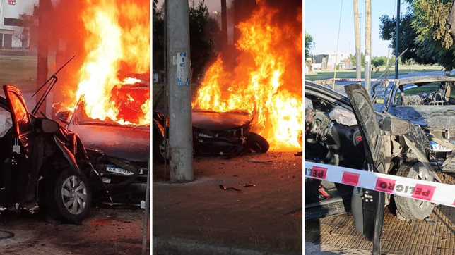 las estremecedoras imagenes del accidente de transito fatal en la loma