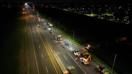 arranco una obra clave en la autopista para mejorar la circulacion y evitar accidentes