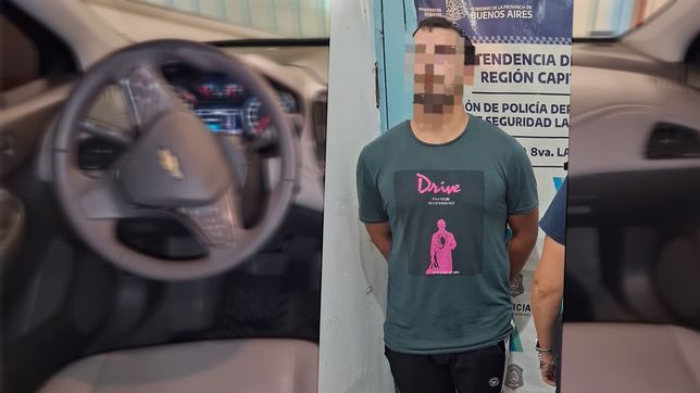 dijo que le habian robado el auto en la plata pero termino preso porque era todo mentira