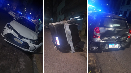 Chocó con un contenedor en pleno centro de La Plata, volcó e investigan si manejaba borracho