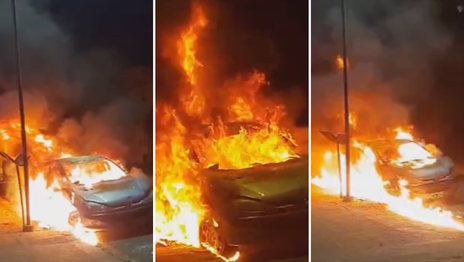 Tensión en el centro de La Plata por un auto que se incendió en plena madrugada Tensión en el centro de La Plata por un auto que se incendió en plena madrugada