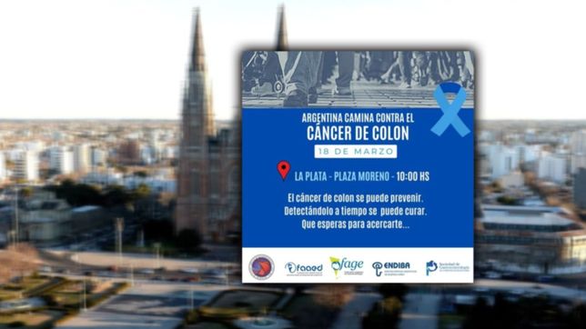 se viene una caminata en la plata para concientizar sobre el cancer de colon en la plata