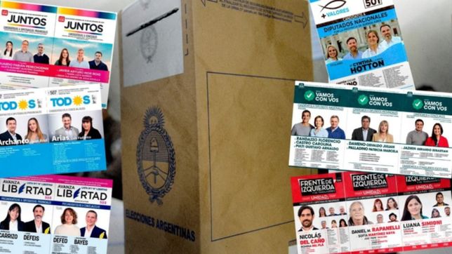 una por una, las seis boletas que estaran en el cuarto oscuro de las escuelas de la plata