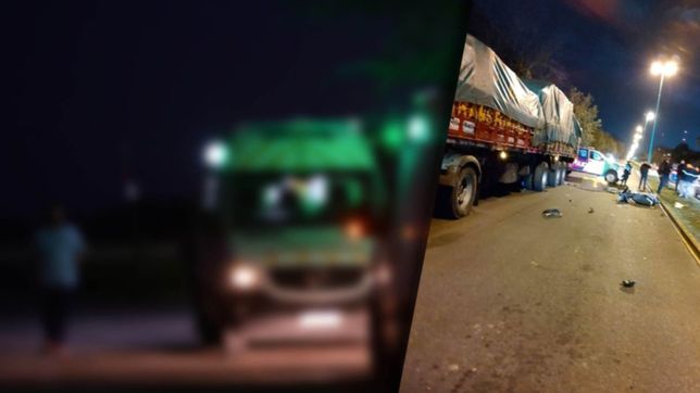 tragedia en ensenada: un motociclista murio tras chocar contra un camion