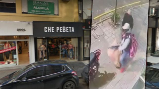 video: en un raid delictivo, ladrones saquearon un local de ropa en pleno centro platense