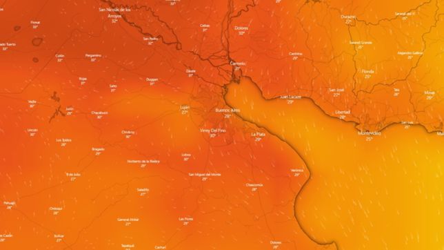 la impactante imagen de radar que muestra la ola de calor cubriendo a la plata