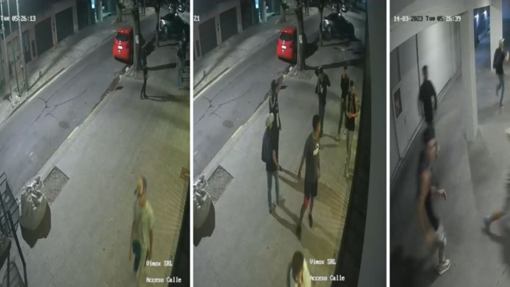 VIDEO: Frustrado robo en manada en un edificio del centro de La Plata