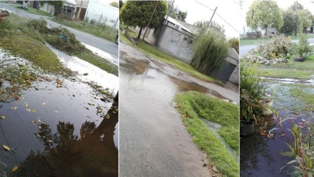 revento un cano de absa, se inundo la cuadra y el agua entro en tres casas en san carlos