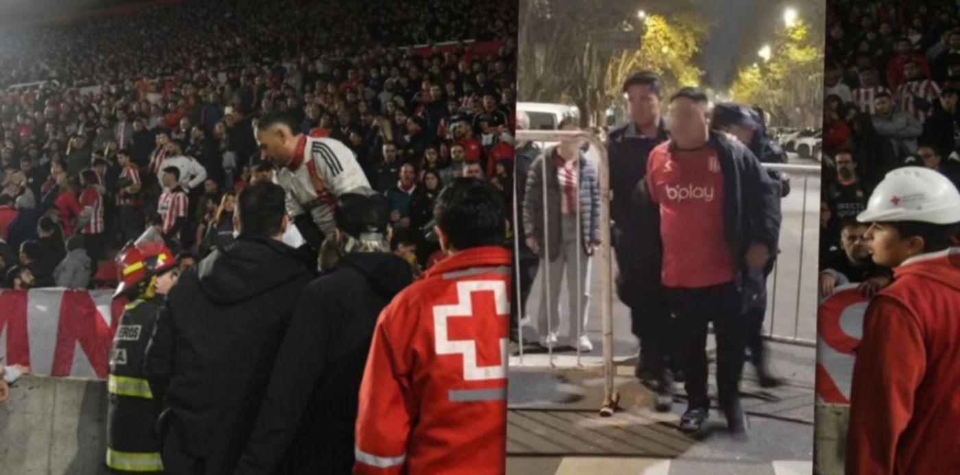 Detenido por empujar a un hincha al foso