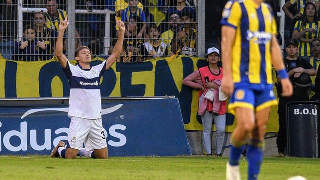 rodrigo castillo sigue de racha: volvio a convertir en gimnasia y es el goleador del equipo