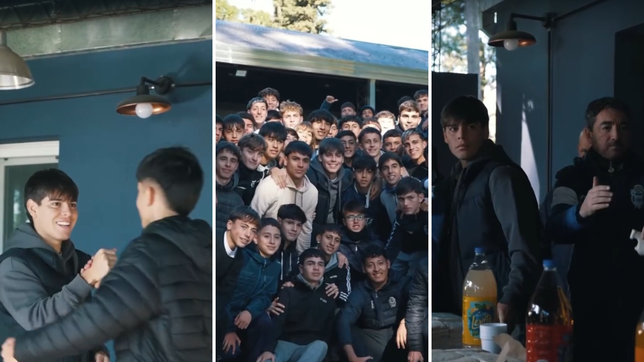 benjamin dominguez volvio al lobo: dono elementos y compartio un almuerzo con mas de 180 juveniles