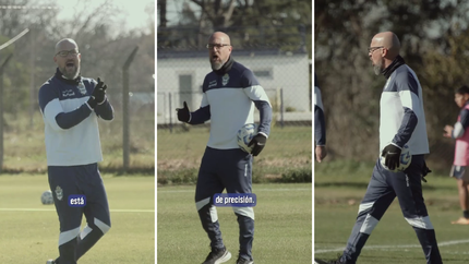 Un intenso Alejandro Orfila buscando el equipo de Gimnasia