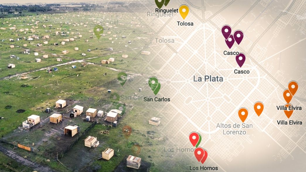 El mapa de los 51 intentos de toma de tierras que se realizaron en La Plata en 2020