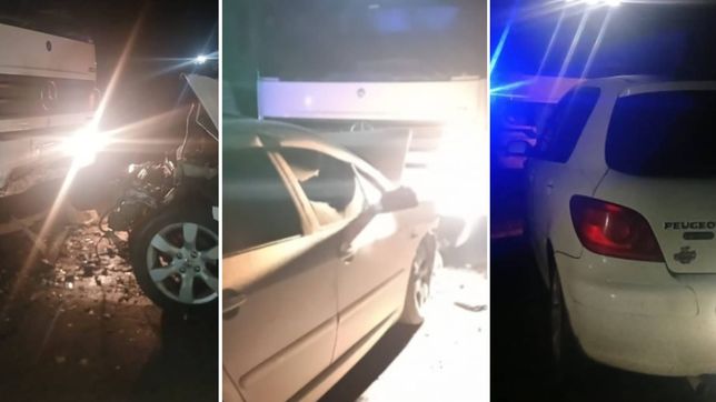 un auto choco con un camion estacionado en la banquina de la ruta 36 y murio un hombre