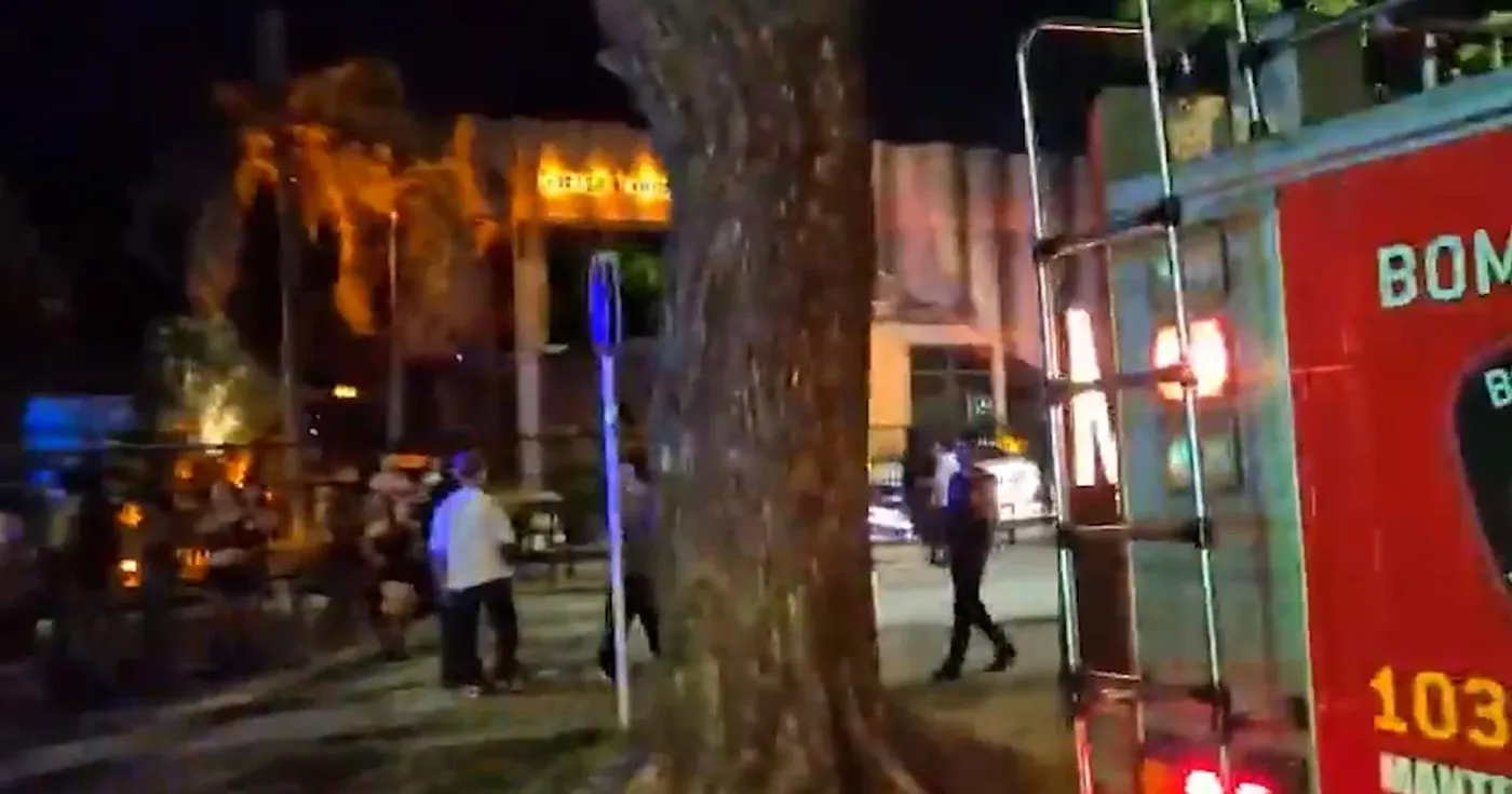 Derrumbe en boliche de la Costanera