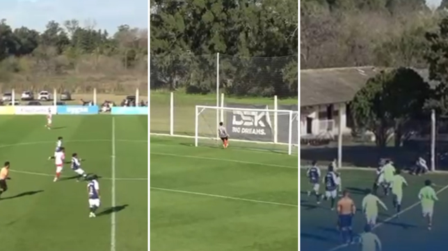 el golazo de mitad de cancha de la quinta de gimnasia frente a argentinos juniors