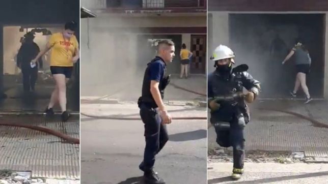 video: tension por un voraz incendio en una casa de la plata