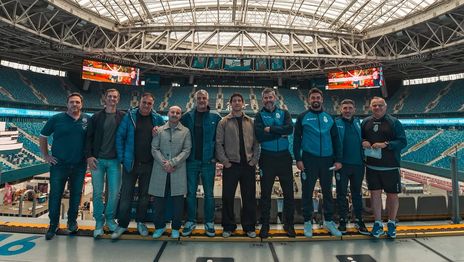Gimnasia recorrió el imponente Gazprom Arena donde enfrentará a Zenit Gimnasia recorrió el imponente Gazprom Arena donde enfrentará a Zenit