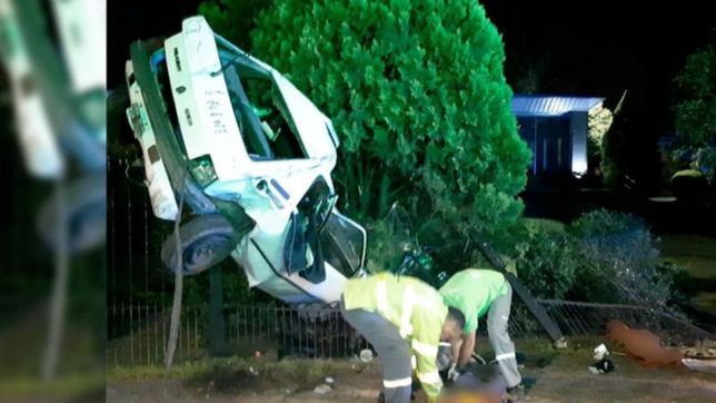 las fotos del choque que termino con un auto incrustado en una reja y una nena sin vida
