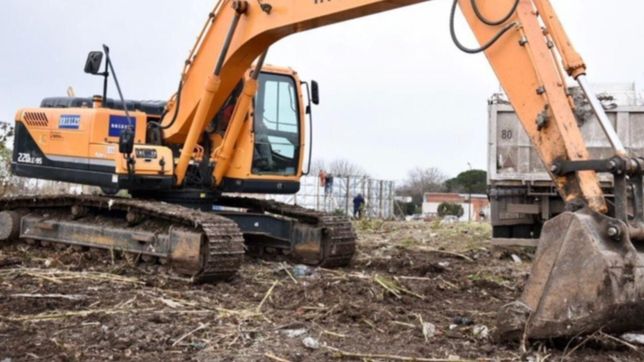 bicisendas, canchas y juegos: avanza la construccion del reservorio de agua de los hornos