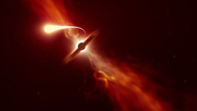 video: el momento en el que un agujero negro supermasivo devoro a una estrella