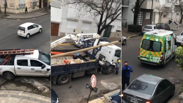 explosion, descarga electrica y susto: un operario resulto herido en el centro de la plata