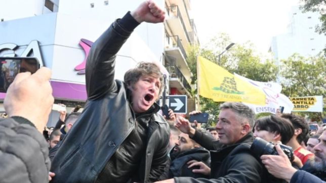 milei arranco la campana en la provincia y eligio caminar por calle 12 junto a piparo