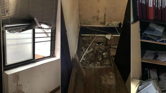 entraron a un estudio contable de el mondongo, provocaron danos y se llevaron todo