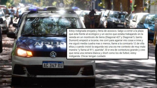 alarma por un acosador en la plata: salio a correr y un hombre se masturbo frente a ella