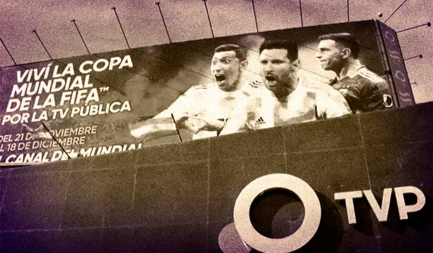 El afiche de la TV Pública para Qatar 2022.