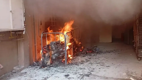 Susto por un incendio en uno de los sectores del Hospital de Romero