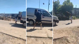 interceptaron una camioneta a piedrazos y le robaron todo interceptaron una camioneta a piedrazos y le robaron todo