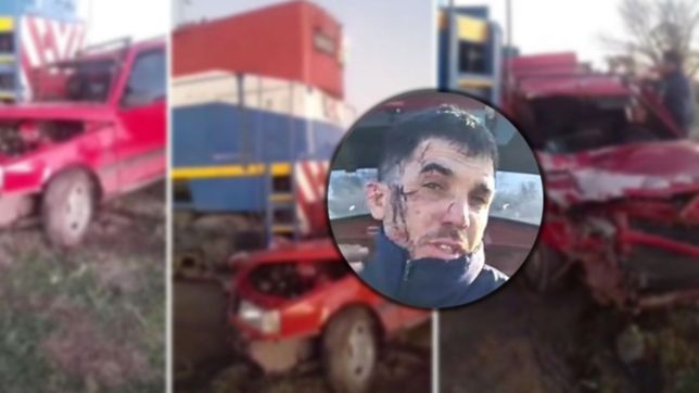 en primera persona, el relato del grave choque entre un auto y un tren en diagonal 74