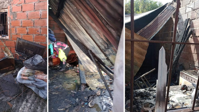 una familia perdio su hogar en un incendio y pide ayuda para volver a empezar